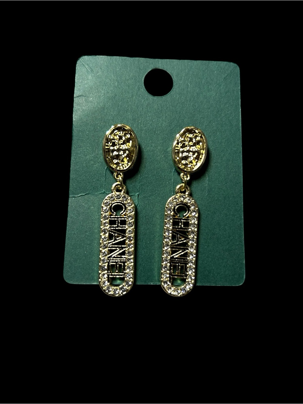 Gold-Tone Drop Earrings- Handmade